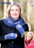 Knitting Pattern - Wendy 5932 - Merino DK - Fairisle Neck Warmer, Fingerless Mitts and Polo Neck Insert